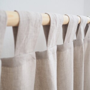 Tab Top Linen Curtain