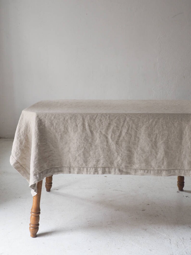 beige tablecloth