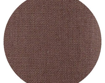 Linen fabric 1 linear meter | dark chocolate