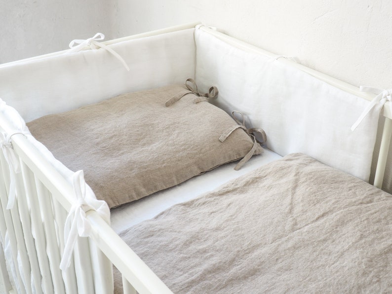 Gender Neutral Crib Bedding With Ties. Crib Bedding Girl. Crib Etsy