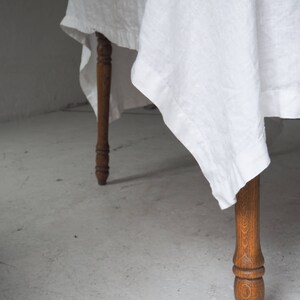 white linen tablecloth