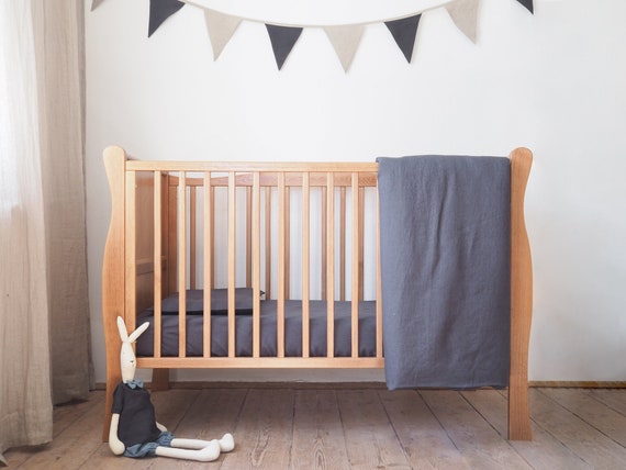 Linen crib bedding sale