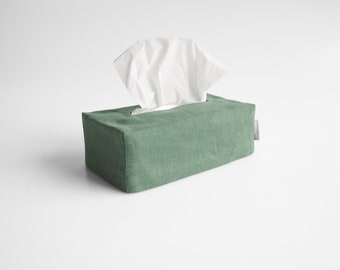 Eucalyptus green tissue box cover. minimalist home decor.