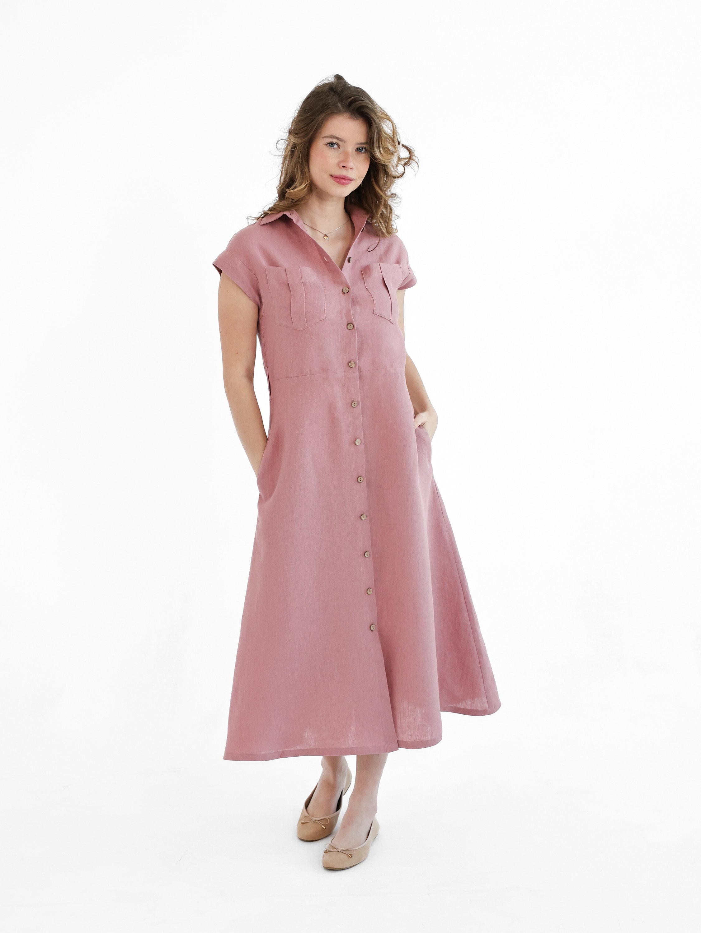 button down dress cotton Historically Inspired Brushed Cotton Chemise Mini-Dress in White XL