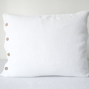 white linen pillowcase