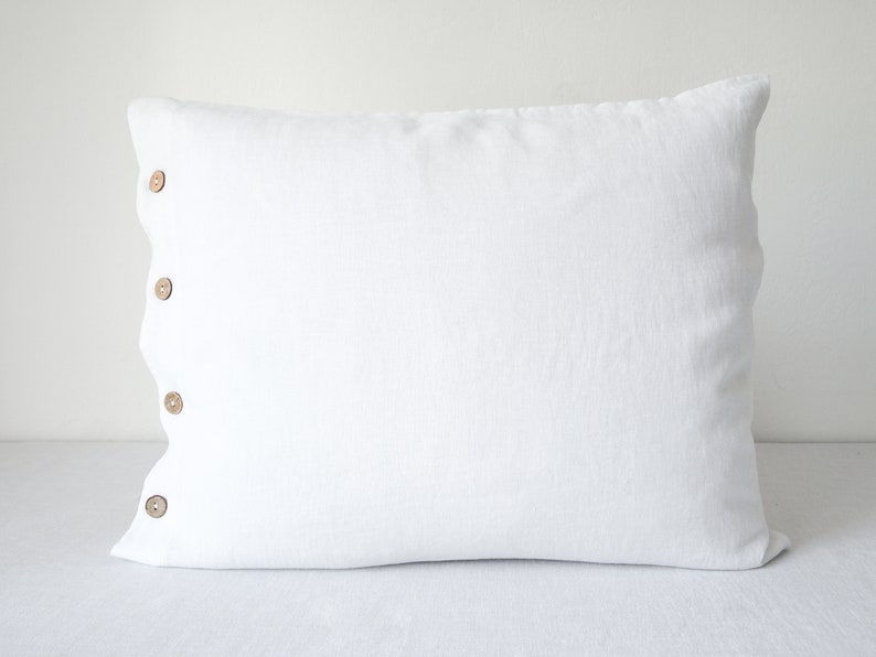 white linen pillowcase