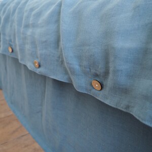 blue linen duvet cover