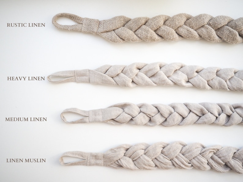 Braided Linen Curtain Hold-back Made of Heavy Linen (280 G/m2 ...