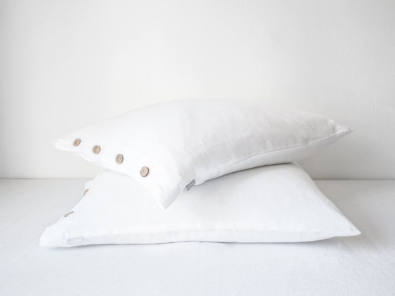 white linen pillowcase