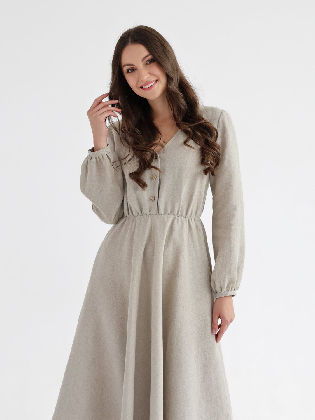 Boho Linen Dress