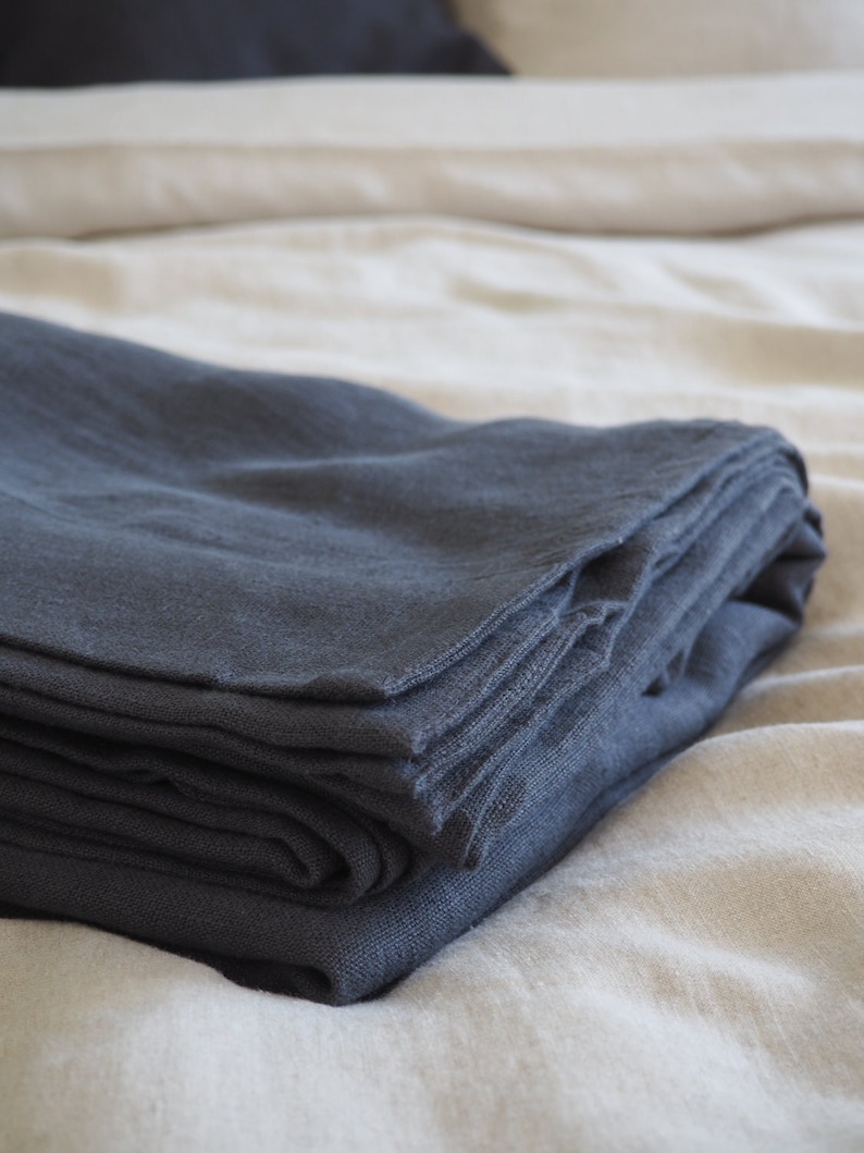 simple linen blanket