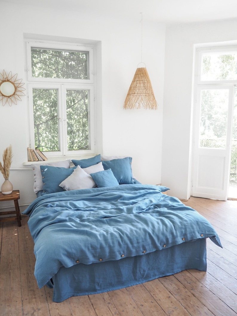 blue duvet