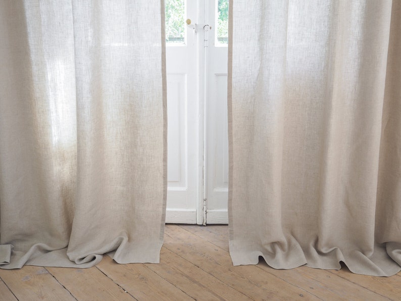 tab top linen drapes