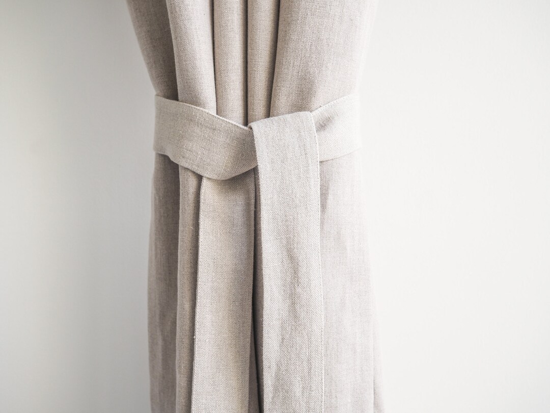 Linen Curtain Belt Made From HEAVY LINEN 285 G/m2/ Curtain Etsy