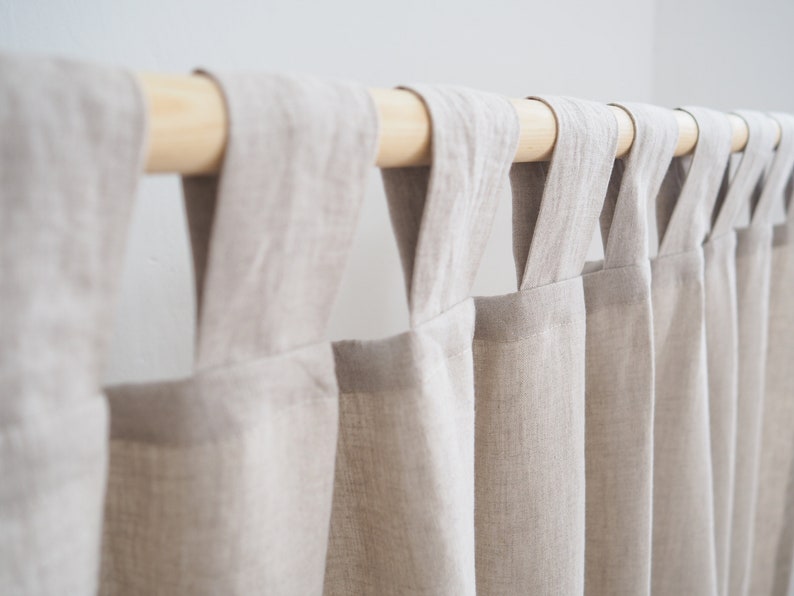 Tab Top Linen Curtain