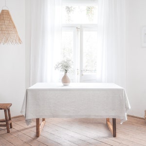 Striped linen tablecloth. heavy linen tablecloth. solid linen tablecloth