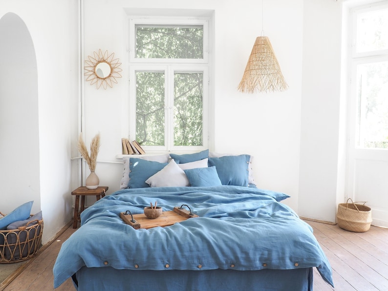 dusty blue duvet cover