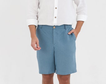 Mens linen shorts. linen clothing men. summer clothing.