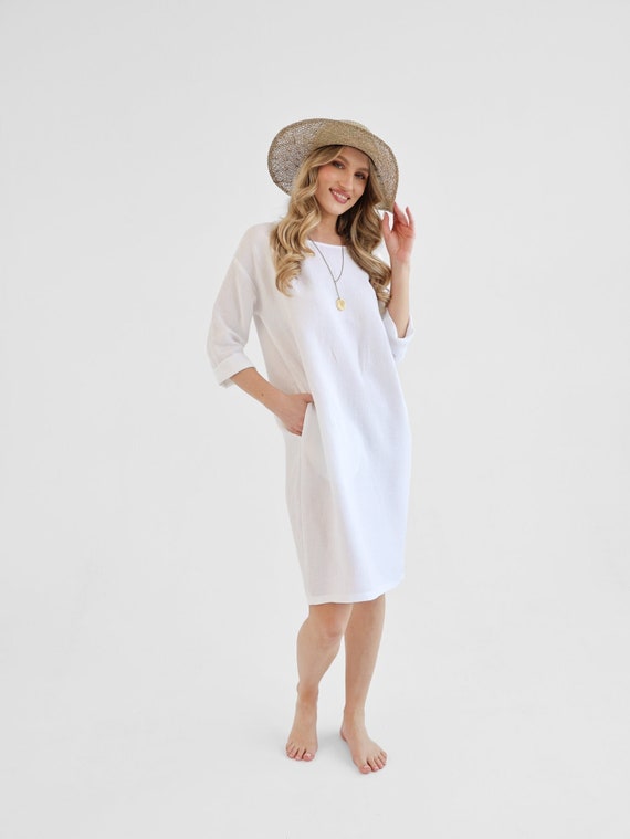 rustic linen dress Linen Clothing bundle Cottagecore Dress & Boho Wide Leg Pants Farmhous