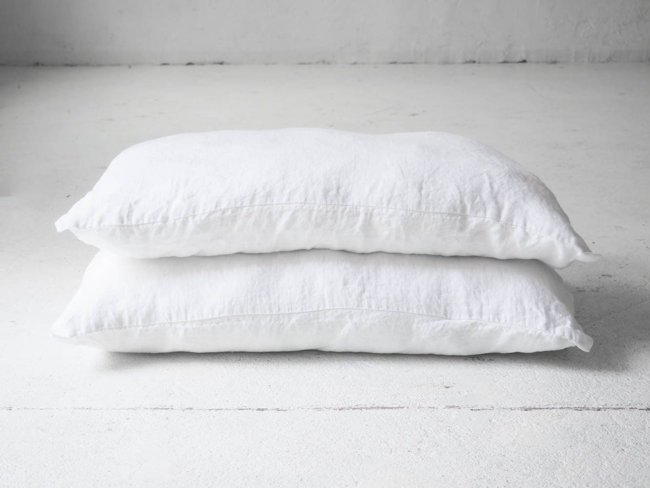 100 pure white linen pillow case custom size pillowcase Etsy