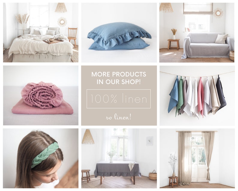 Natural Linen Body Pillowcase, Stonewashed Linen, Envelope Closure image 10