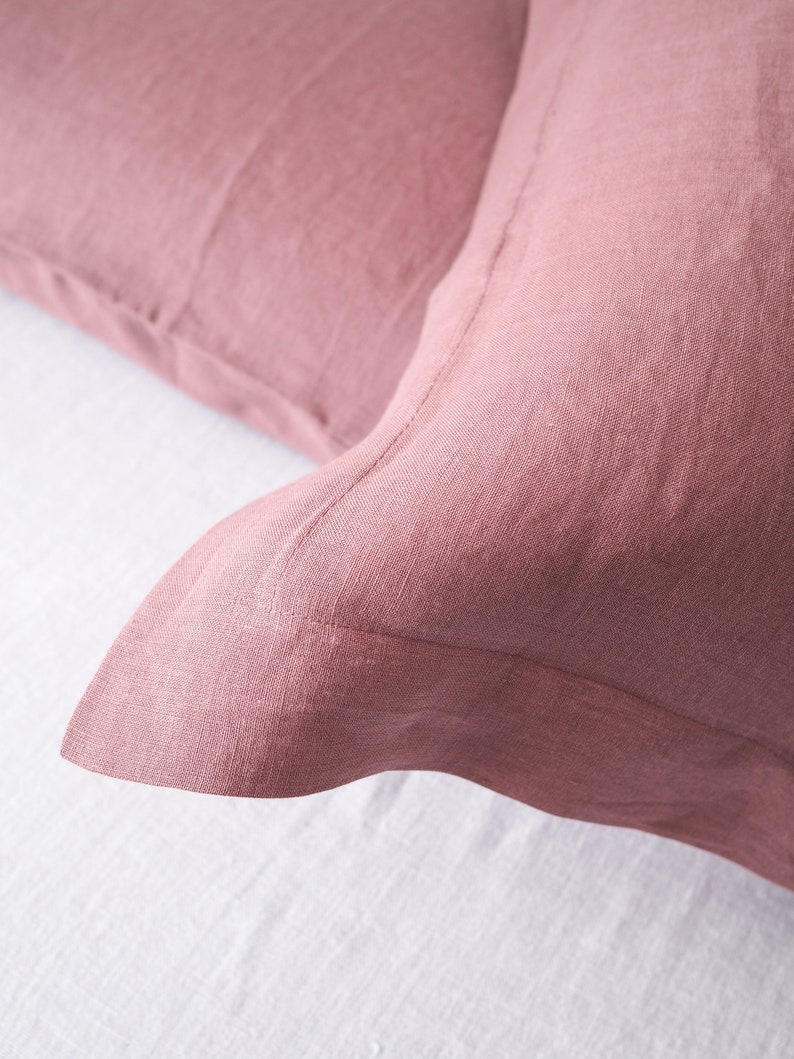 Dusty Pink Linen Pillow Sham Made of 100 European Linen. Etsy
