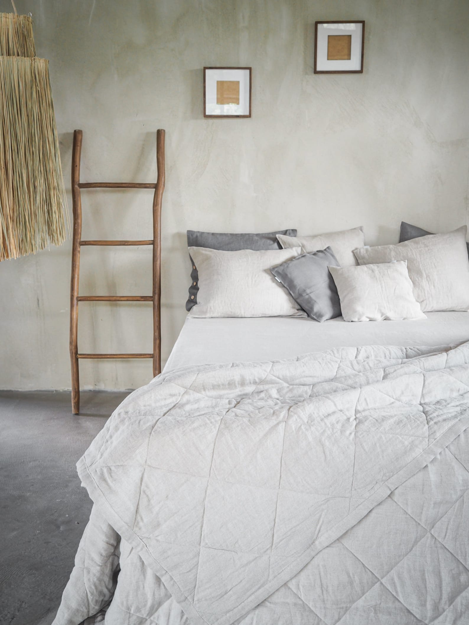 Quilted Linen Blanket With Hemp Filling. Natural Linen Quilt. Etsy