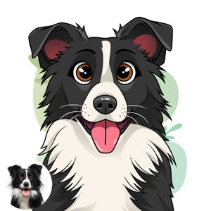 Custom Cartoon Cat & Dog Portrait From Photo, Pet Cartoon Style ,Custom Dog Gift ,Digital Illustration image 4