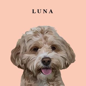 Retrato digital personalizado de mascota: Ilustración vectorial personalizada para perros, gatos y más - Arte descargable