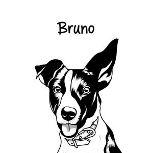 Personalisierte Haustier Linie Kunst: Kundenspezifische Hunde- & Katzenporträt-Skizze
