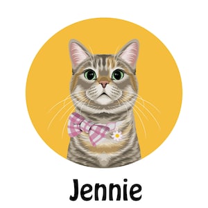 Personalized Cartoon Pet Portrait: Unique Digital Art Gift for Girlfriend, Anniversary, Birthday