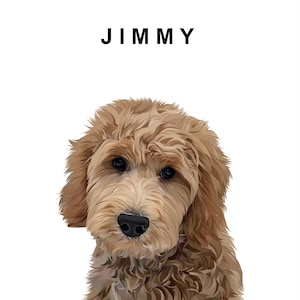 Retrato digital personalizado de mascota: Ilustración vectorial personalizada para perros, gatos y más - Arte descargable