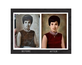 Old Photo Restoration: Retouching, Colorization & Repair (Digital File Delivery