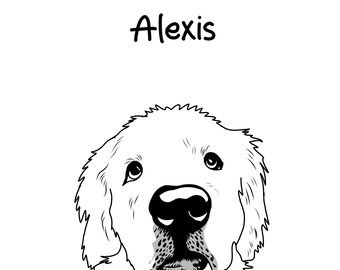 Custom Pet Line Art Portrait | Minimalist Dog Cat Drawing | Personalized Wedding Couple Sketch Gift