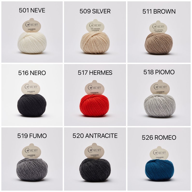 Italian Pure Cashmere SPORT Yarn Gift Box: Cardiff Classic - Etsy