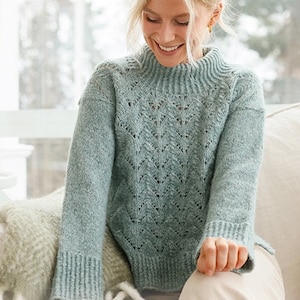 Baby Alpaca Lace Sweater KNITTING KIT: Forest Embrace