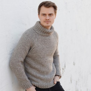Mens Chunky Sweater Etsy UK