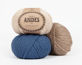 Grof Alpaca-garen! Garnstudio DROPS design Andes - 35% alpaca 65 wol super chunky volumineus - 100 gram