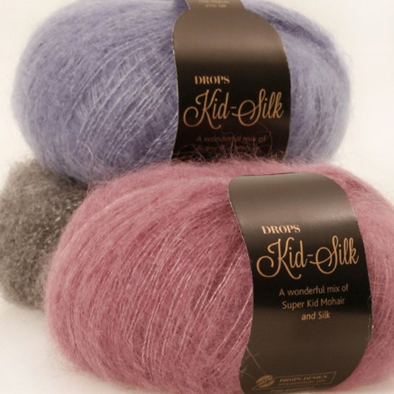 Kid Mohair Silk yarn Garnstudio Drops design KIDSILK 75 kid Etsy