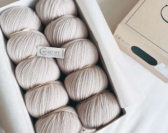 2024 NEW Shades Cardiff Cashmere DK yarn GIFT Box - Classic - 100% made in Italy ethical luxury knitting crochet wool beginner friendly