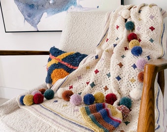 Vintage Baby Blanket CROCHET KIT - Everything you need to make this Superfine Peruvian Alpaca wrap Collaboration DIY Kit with SweetPeaFamily