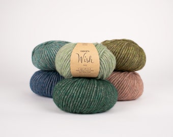 NEW Chunky blow yarn! DROPS Design WISH - 50% Baby Alpaca 33 pima cotton 17 Extra fine merino Light Weight knitting wool