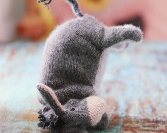 Eeyore donkey KNITTING KIT Italian Cashmere Mane to Hoof - Best friends gift DIY Knit Kit - Claire Garland Dot Pebbles Knits Collaboration