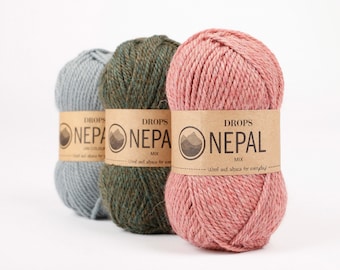 Alpaca + Peruvian Highland Wool Blend (Aran/Worsted) Yarn DROPS Nepal