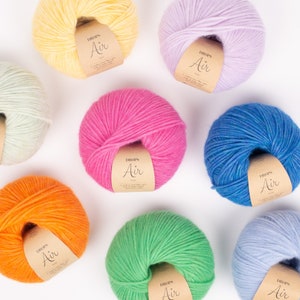 Super weiches Baby Alpaka Garn! Garnstudio DROPS Design Air - 65% Baby Alpaka 7 Extra feine Merino Light Weight Strickwolle AIR