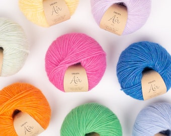 Super Soft Baby Alpaca Light Weight Knitting Wool Yarn: DROPS Air