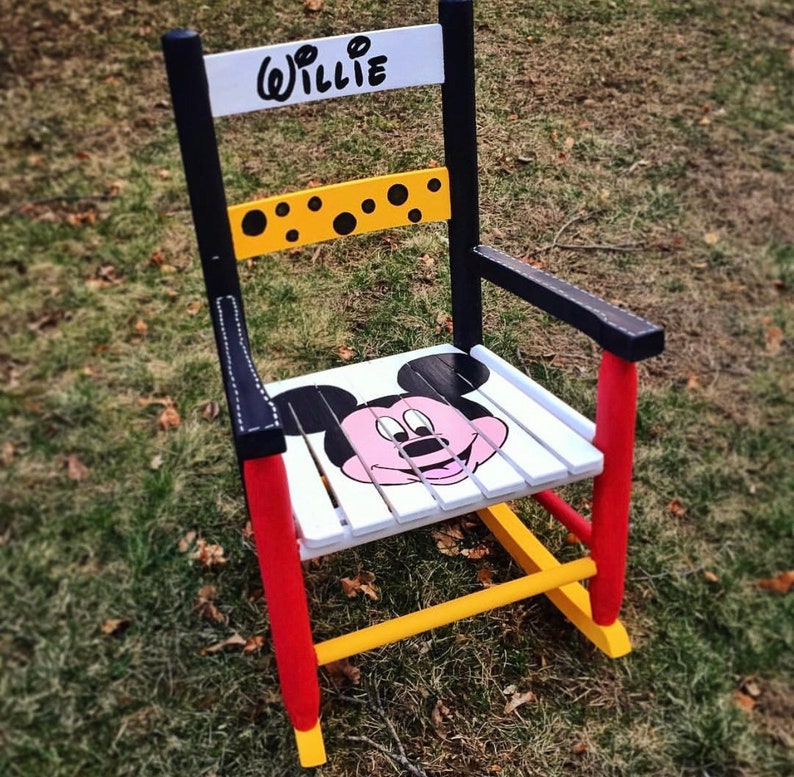Hand Painted And Personalized Kid S Rocking Chair Etsy