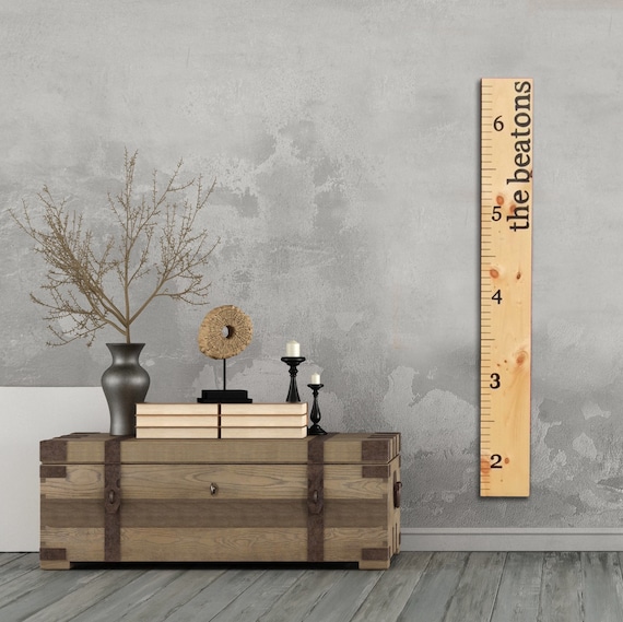 Wood Growth Chart Ruler, Family Growth Chart, Wall Ruler, Rustic Grow  Chart, Family Ruler