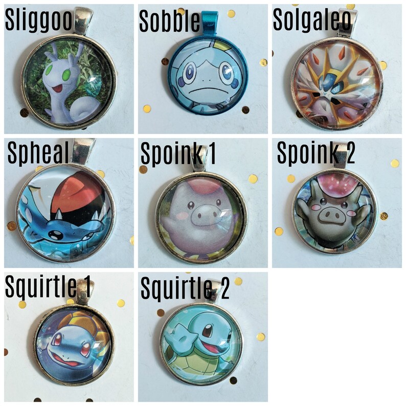 Pokemon Pendants S Upcycle Necklace or Keychain Etsy