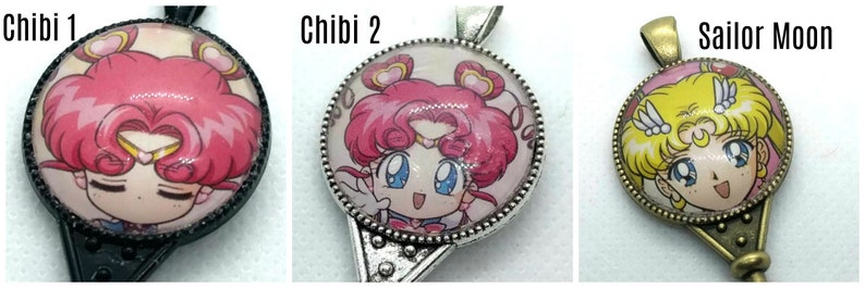Upcycle Sailor Moon Key Pendants Necklace or Keychain